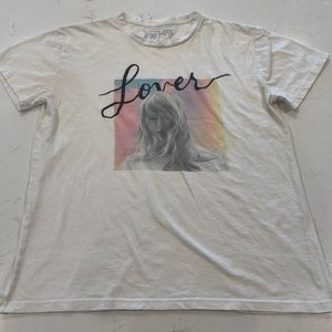 Men’s White Large Taylor Swift Lover T-Shirt